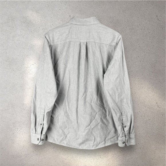 Eddie Bauer Classic Fit Button Up Shirt Men’s TL Light Gray 100% Cotton Casual - Picture 2 of 6